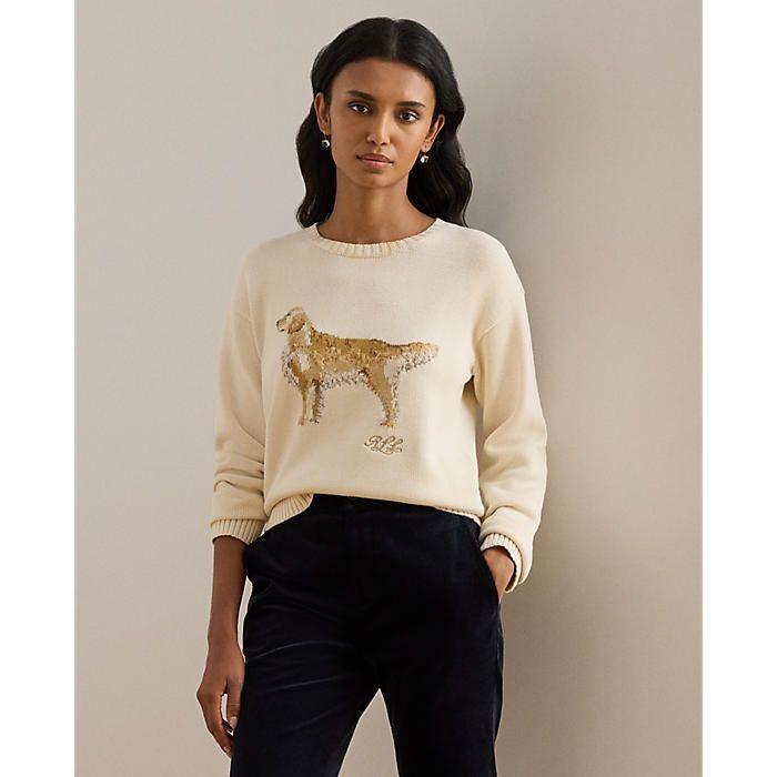 로렌 랄프 로렌 인타르시아 니트 골든 리트리버 스웨터(WMLRSWES6820843101)