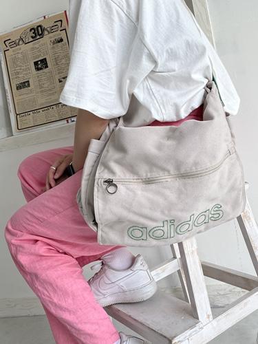 Adidas beige logo messenger bag