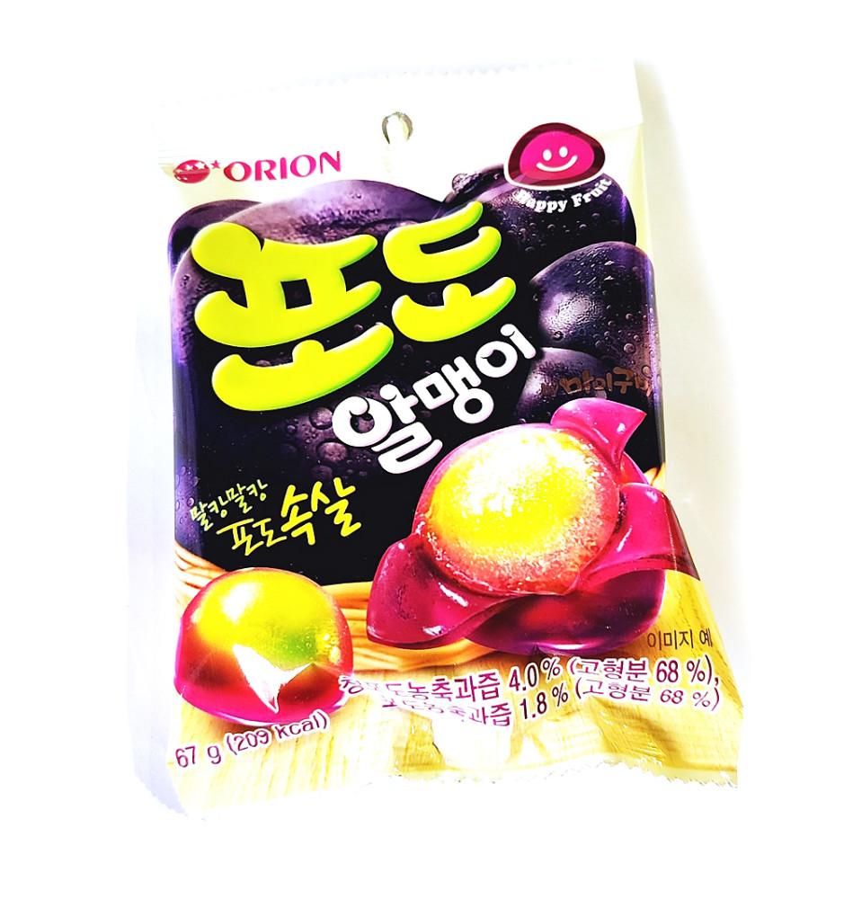오리온 마이구미 포도 알맹이 67g 젤리