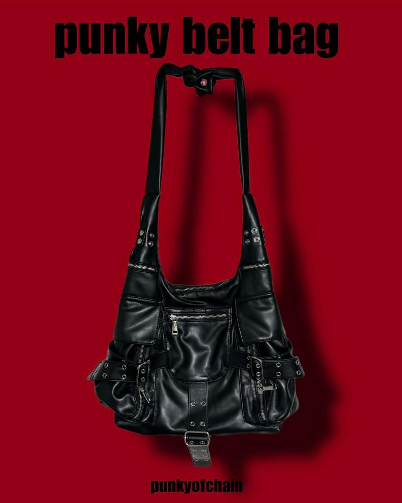 [펑키오브체인]펑키 벨트 레더 빅 백