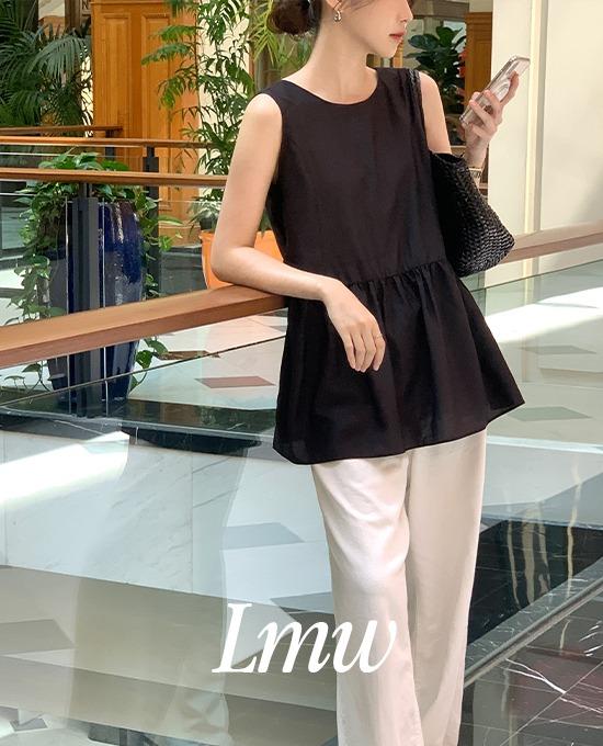 [썸머🍉][무료배송][l.m.w] 리즈 나시 리본 블라우스 (bl)