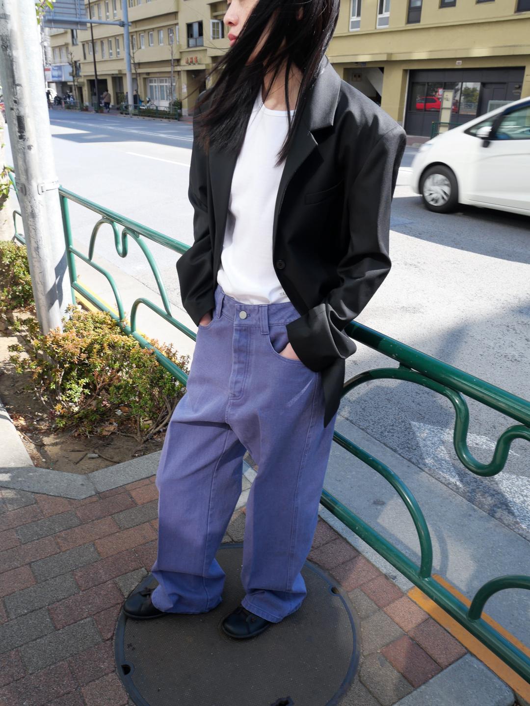 [3rd Re-stock] cinch back work pants (grape)