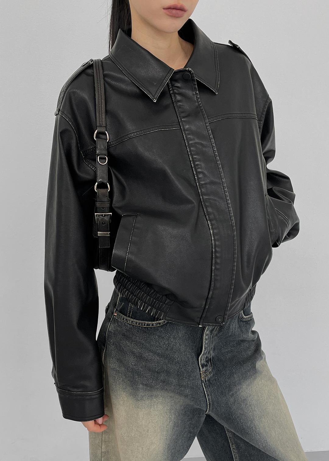 블랙업 [MADE] 에폴렛 레더 점퍼