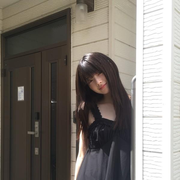 LACE STRAP RUFFLE LONG DRESS_BLACK