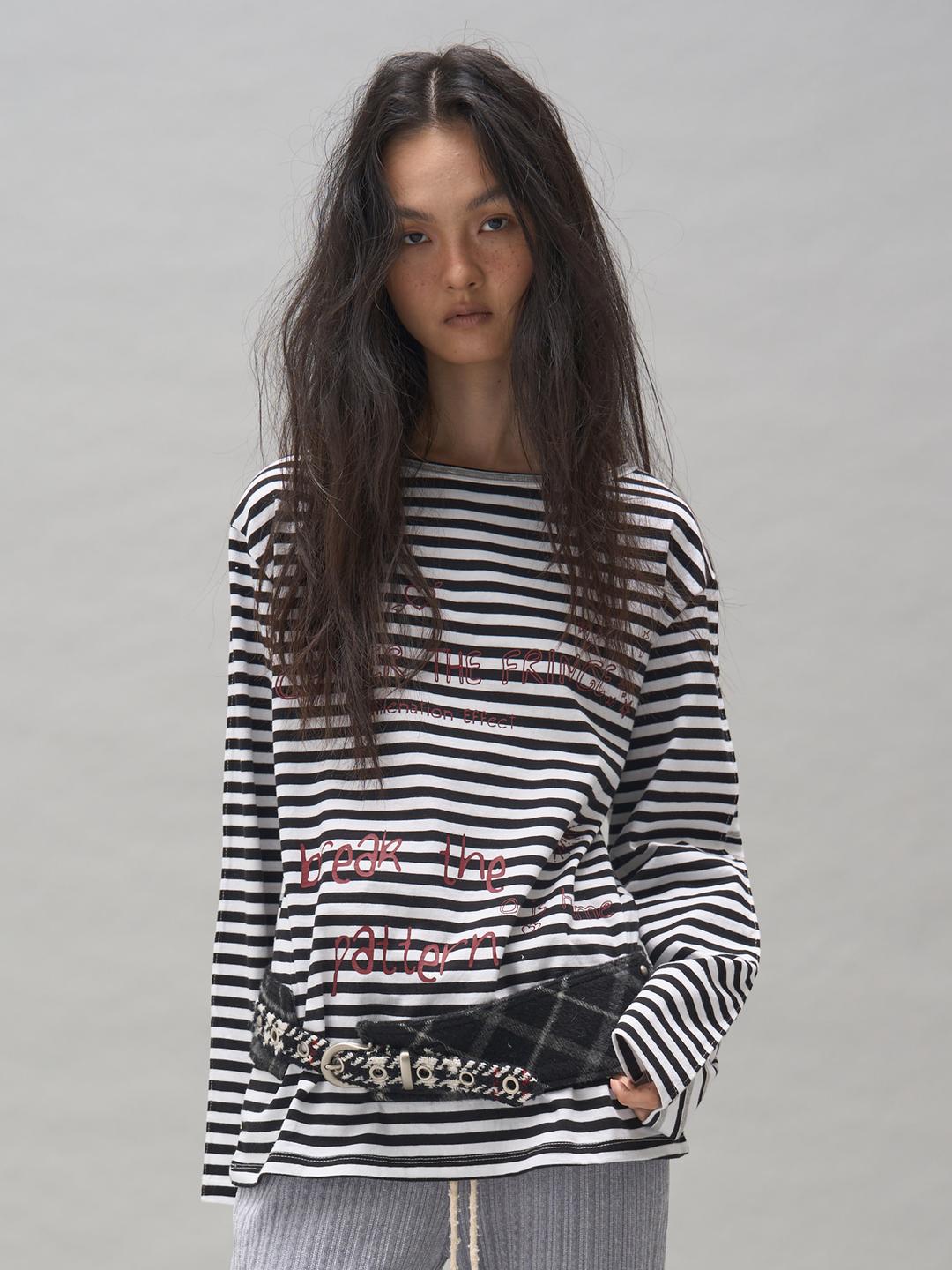 HEIDI STRIPE LONG SLEEVE_WHITE