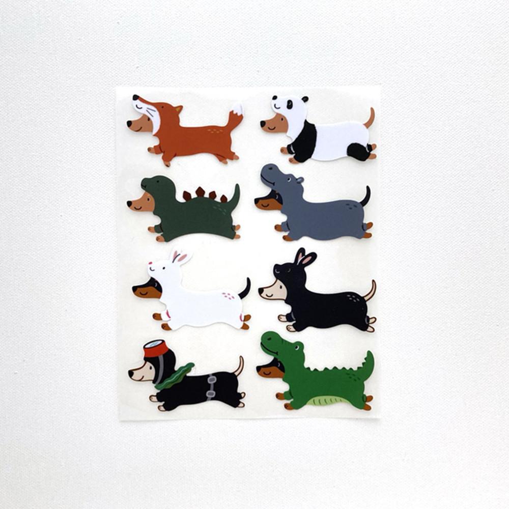 닥스훈트 부캐릭터2 스티커(생활방수)