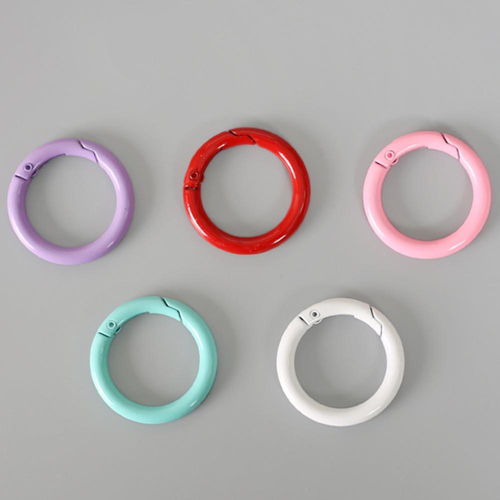 35mm 칼라 오링고리(3개) [3106]/ 통오링 연결 열쇠고리 키링 악세사리