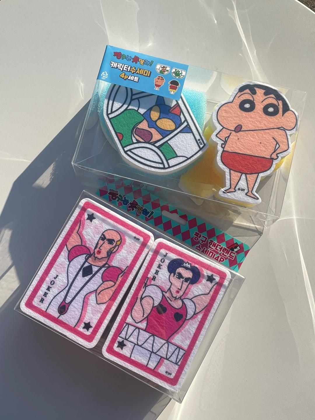 짱구 수세미 4p 세트