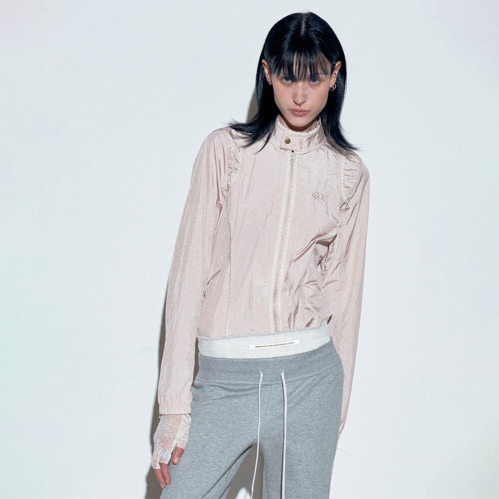 Lace Nylon Jacket Pink