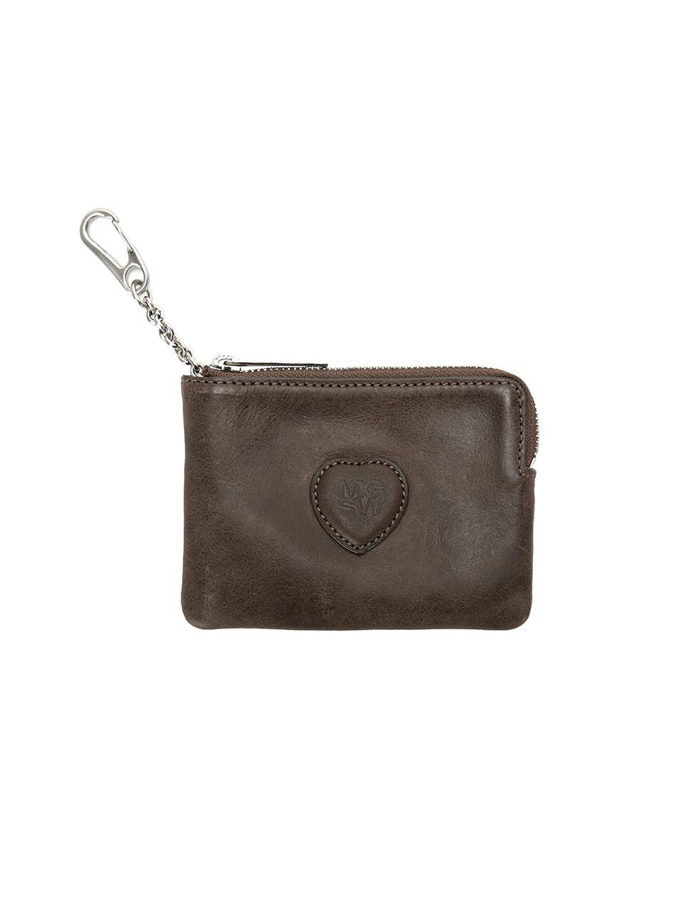 HEART ZIPPER WALLET_washed brown pull-up