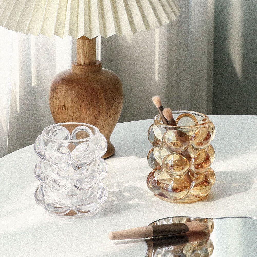 유리 버블 브러쉬 화장품 펜슬 빗 꽂이