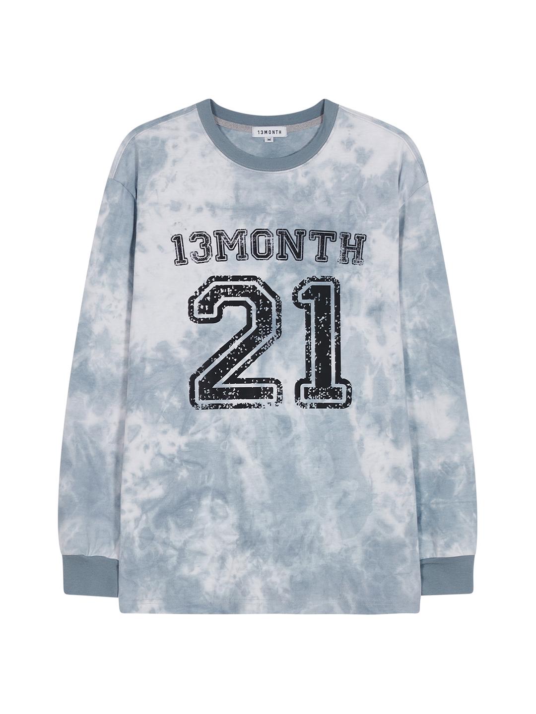 TIE DYE LONG SLEEVE T-SHIRT (BLUE GRAY)