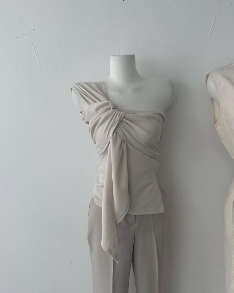 실켓 꼬임블라우스