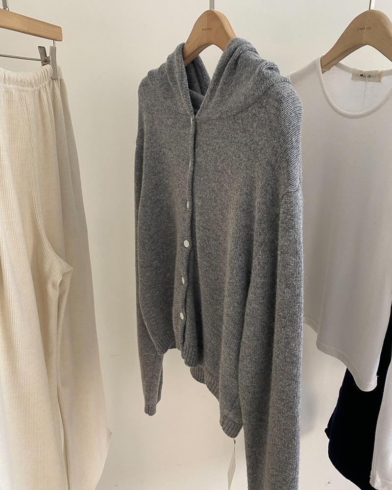 Warm button hoody (2colors)