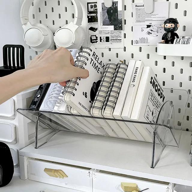 ⭐책꽂이⭐  투명 아크릴 기울어진 책꽂이 책정리