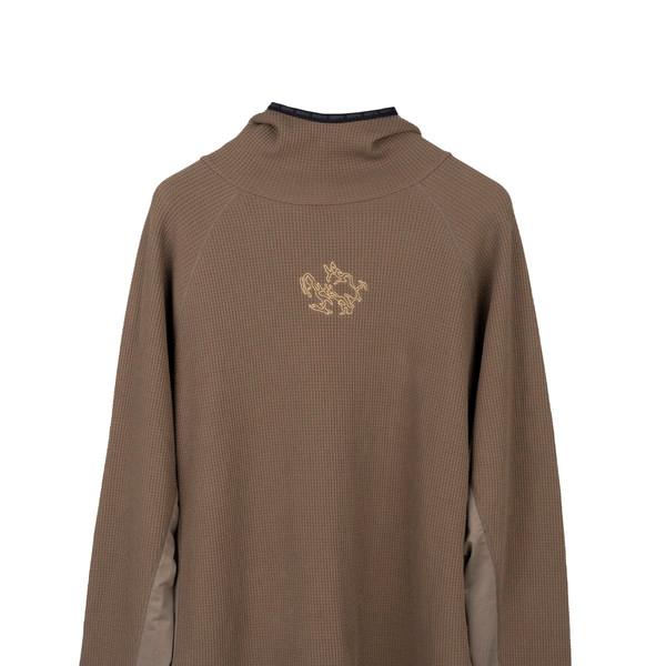 WAFFLE STRETCH ROCK HOODY (BROWN)