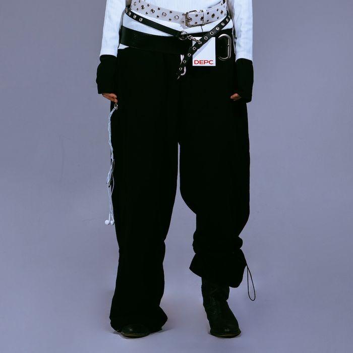 EYELET SWEAT PANTS (BLACK)