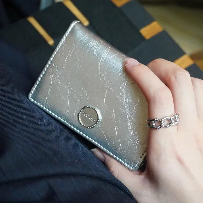 투아모 Bella Pocket Card Wallet 벨라 포켓 카드지갑 / SILVER실버 [소가죽]