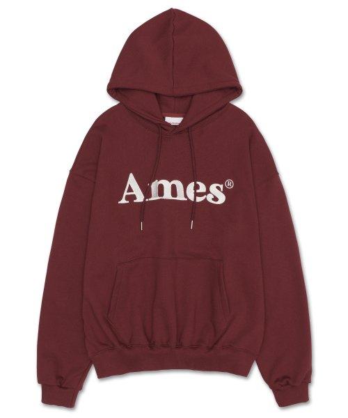 아메스 월드와이드(AMES-WORLDWIDE)  BASIC LOGO HOODIE BURGUNDY - 사이즈 & 후기 | 무신사