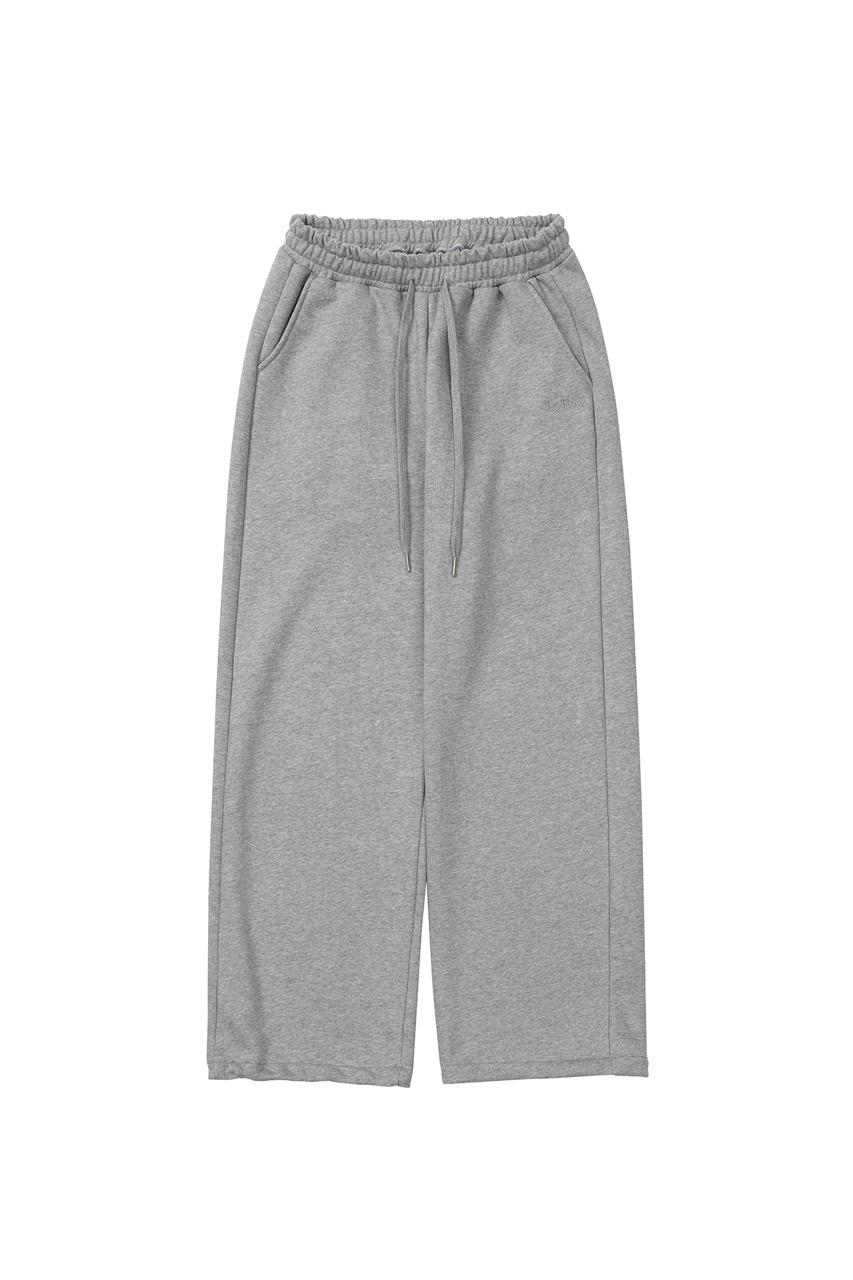 WIDE SWEAT PANTS (GREY)