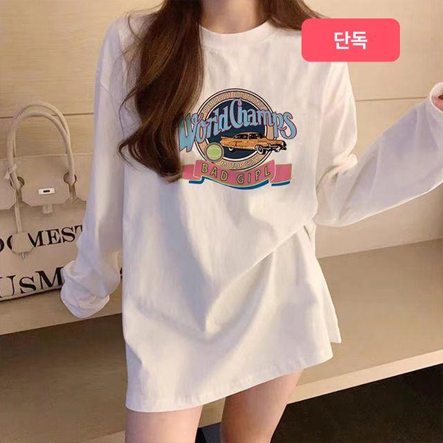 [40종 베스트 가을신상 티셔츠 모음!] 프린팅 로고 레터링 긴팔 티셔츠 맨투맨 모음전