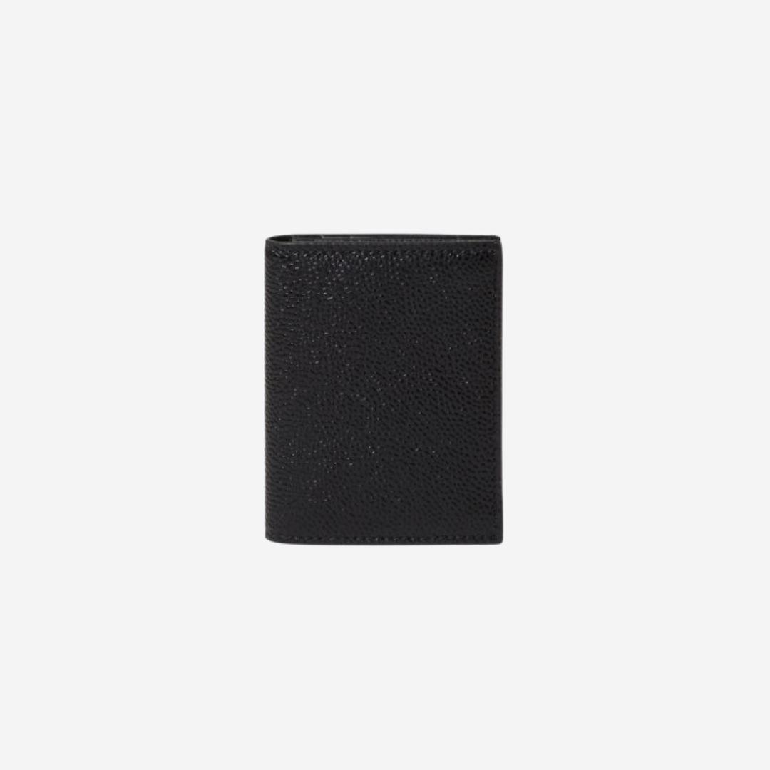 Thom Browne Pebble Grained Leather Double Card Holder Black