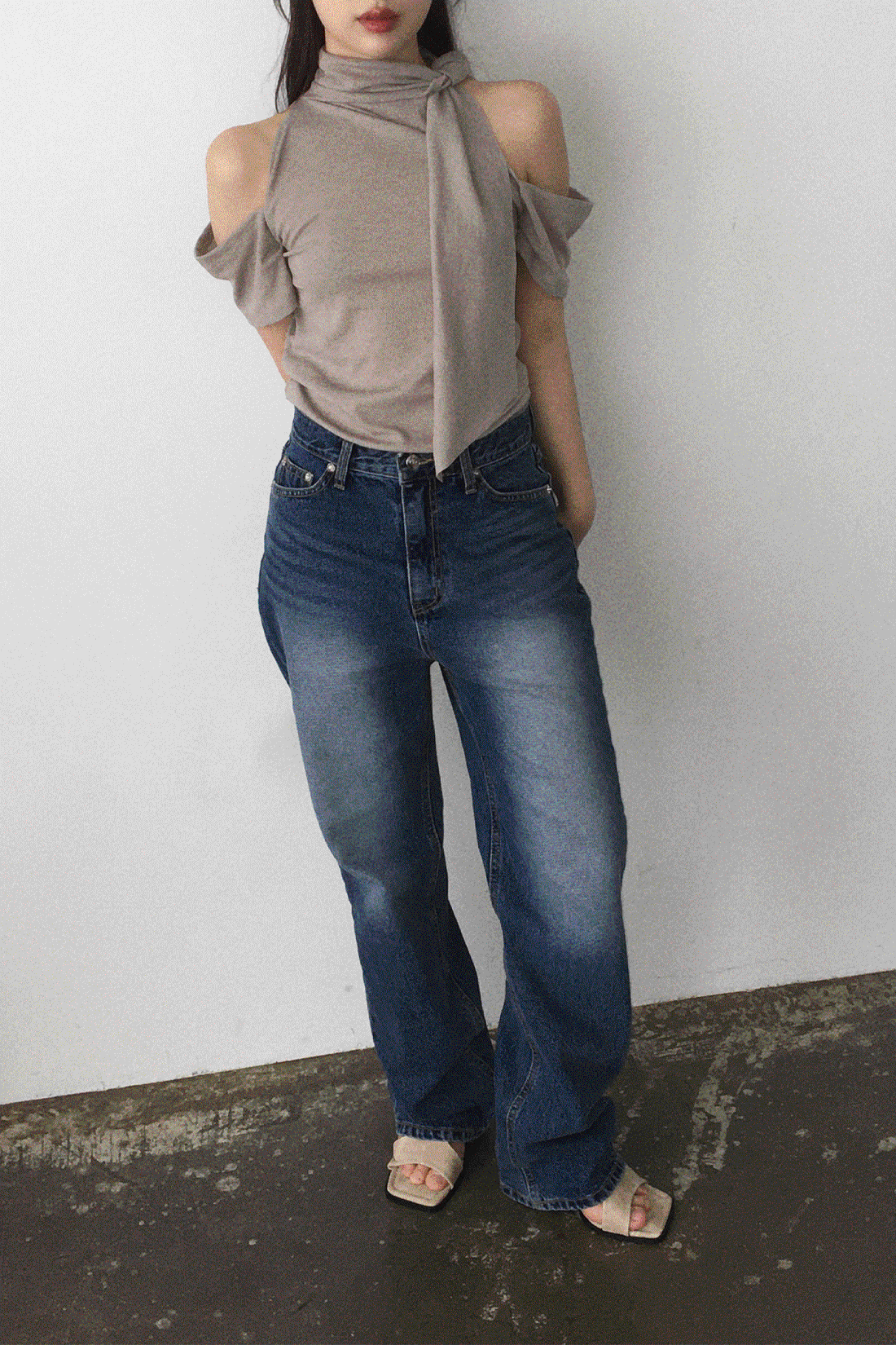 딥크 스트레이트 데님팬츠 - 2size