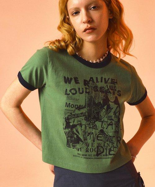 ROCK STARS NEVER DIE TEE PALM GREEN