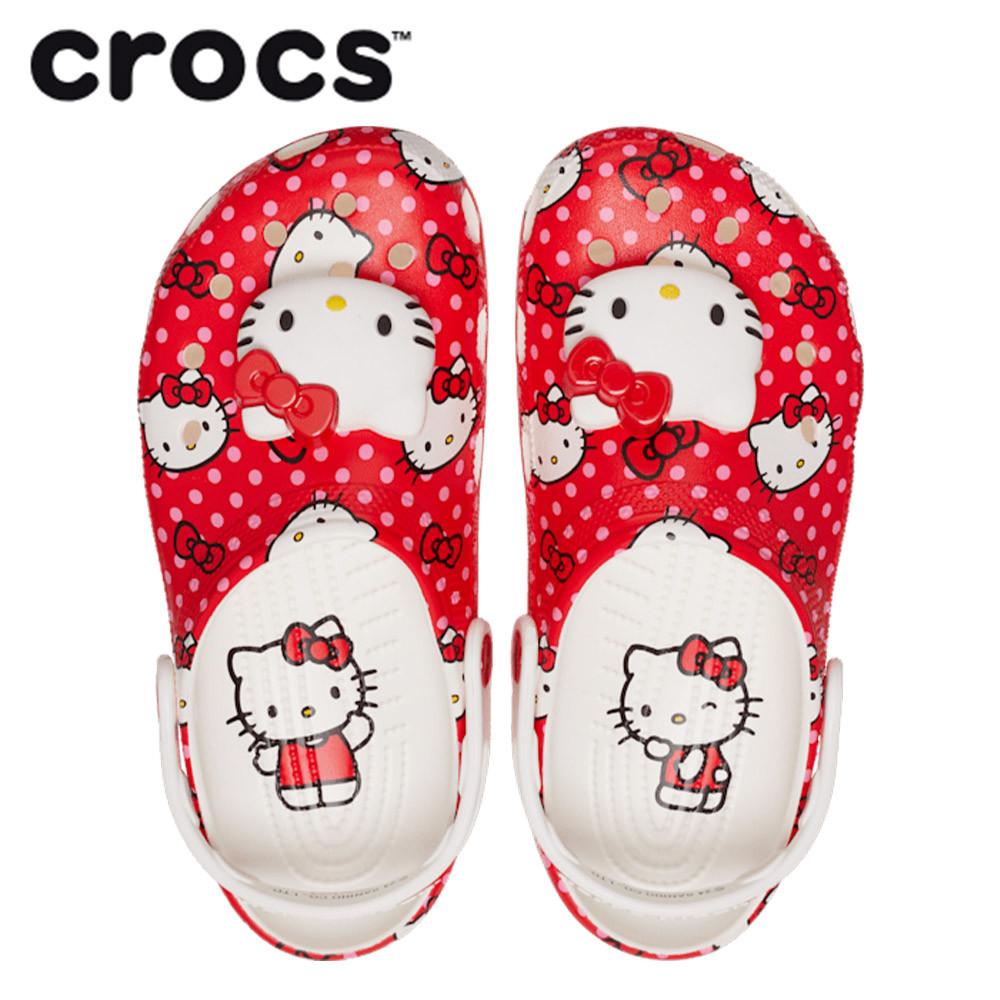 크록스 헬로우 키티 레드 클래식 클로그 220-260 (일본정품출고)