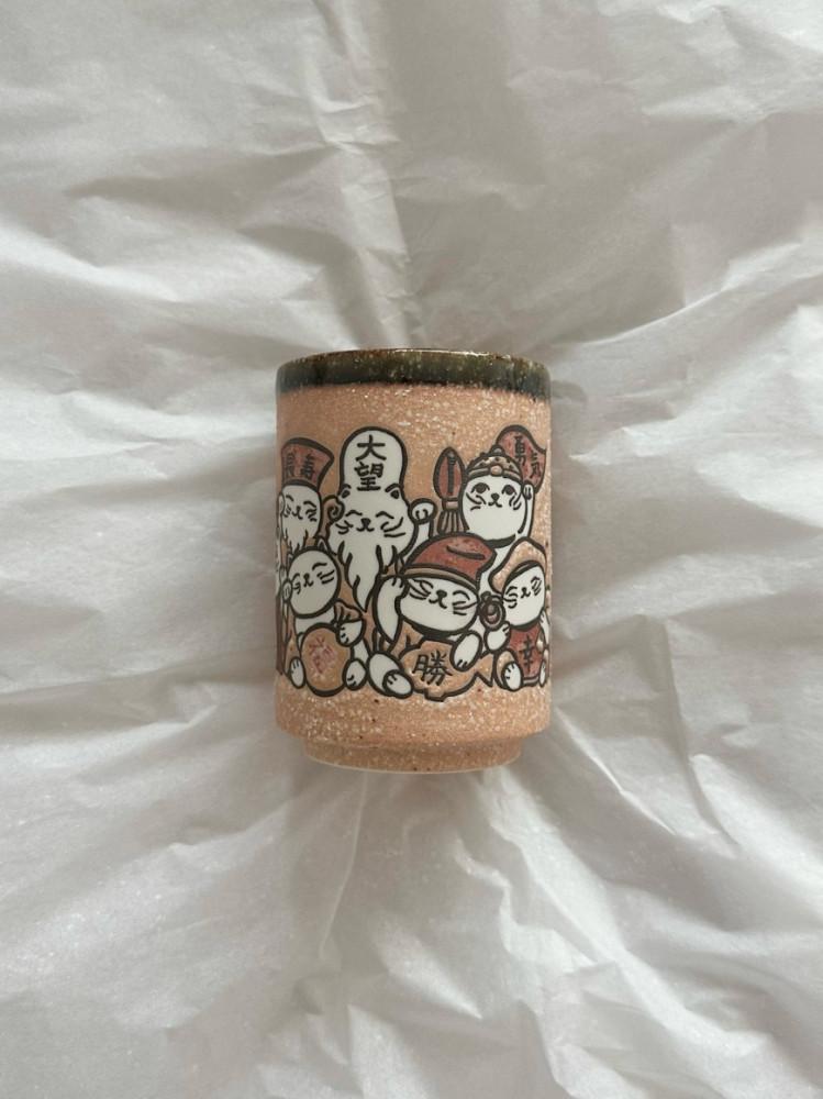 Cat Water Cup/ 고양이 일본 찻잔 사케잔 컵