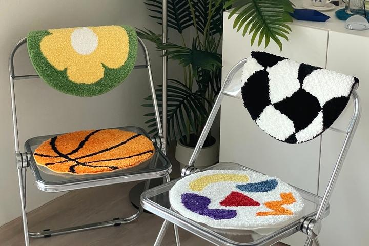 집들이선물 원형러그 미니 소형 러그 스몰러그 의자방석 원형방석