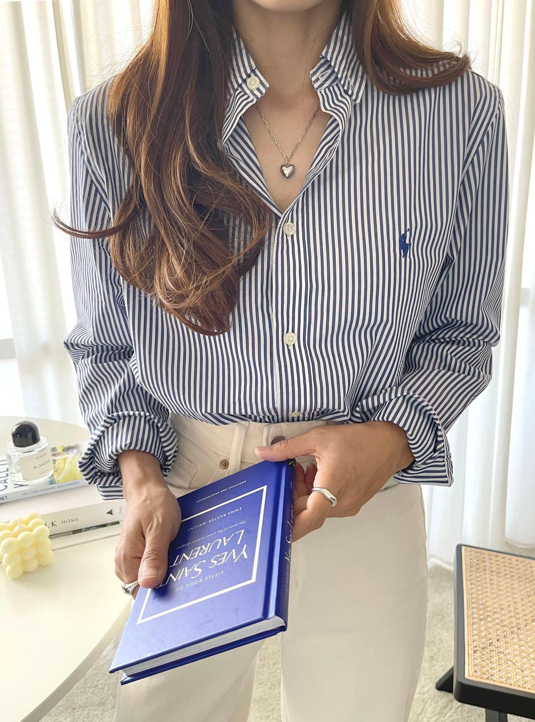 폴로랄프로렌 ﻿﻿﻿﻿﻿﻿﻿﻿﻿﻿﻿﻿﻿여성 보이즈 스트라이프 긴팔 셔츠