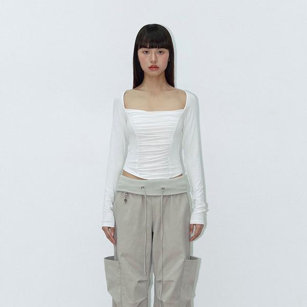 BLOCK BAND CARGO PANTS (BEIGE)