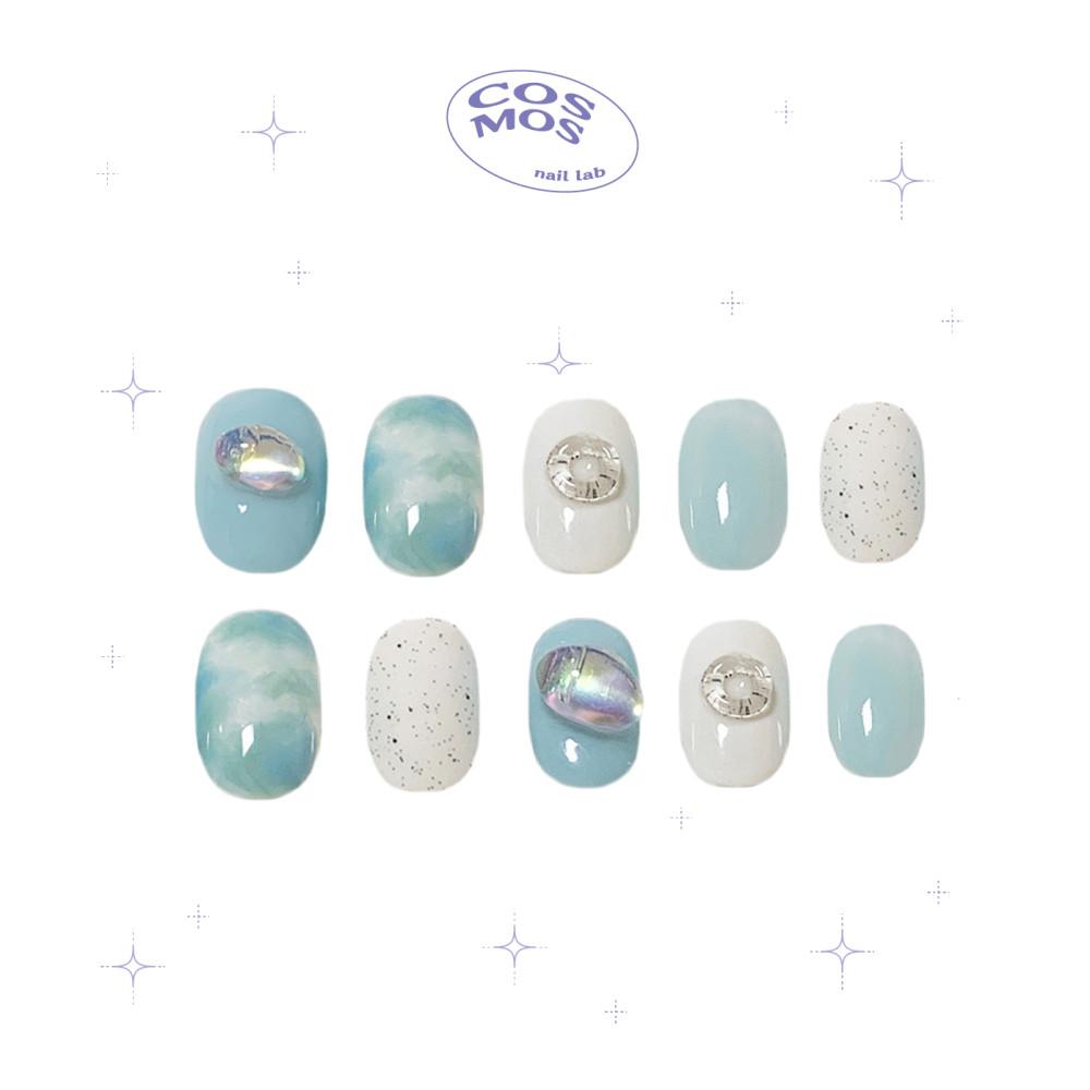 구름소다 수제 네일팁 젤 네일 셀프 파츠 아트 럭셔리 인조손톱