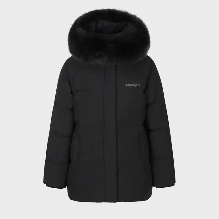 여성 켈리 구스다운 미드패딩 (BLACK)