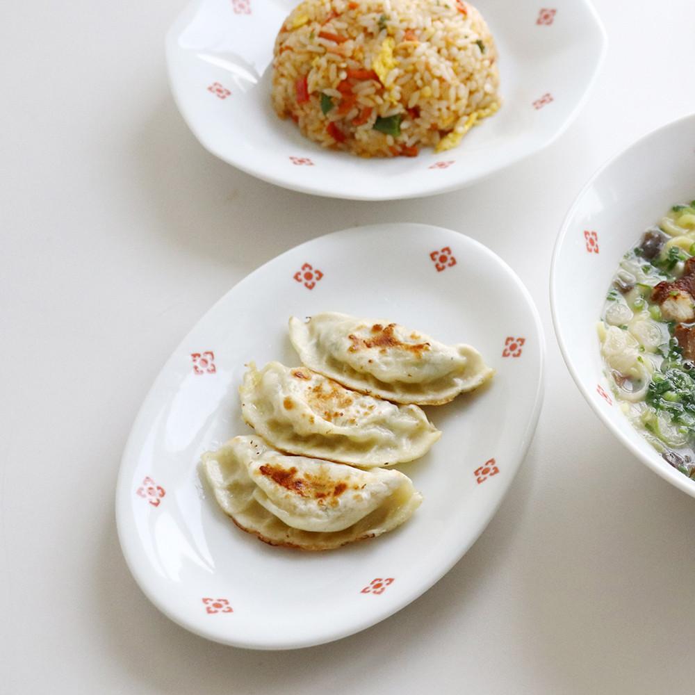 대만풍 네온 미니 오벌접시 만두접시