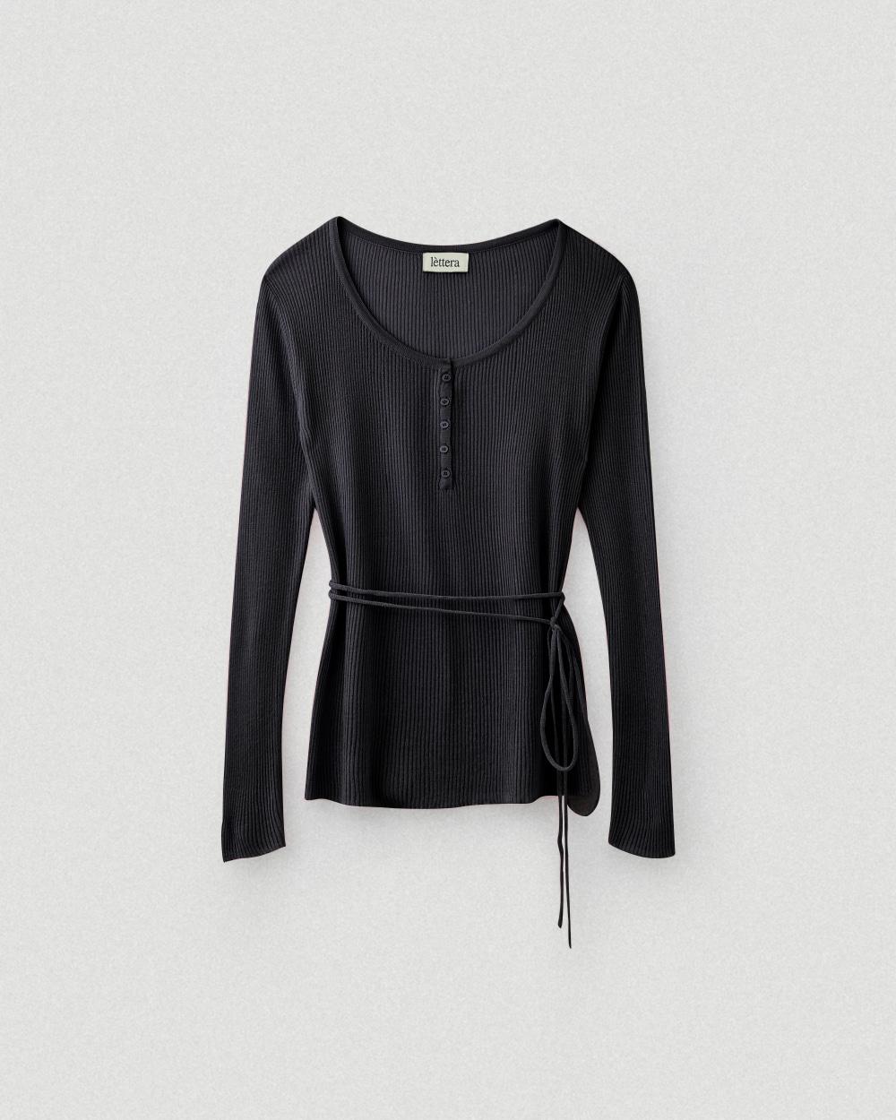 Long Slim Knit_Black