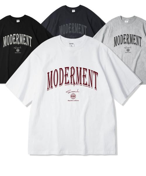 아치로고 오버사이즈 반팔 티셔츠 [화이트]