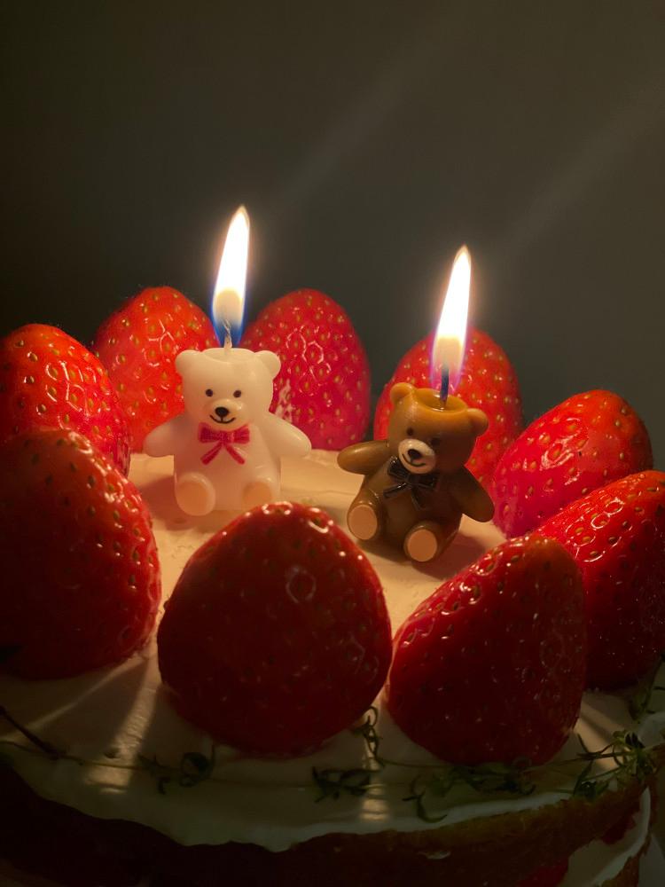 퐁마트 도리도리 곰도리초 생일초 파티초 (3개 / 1set)