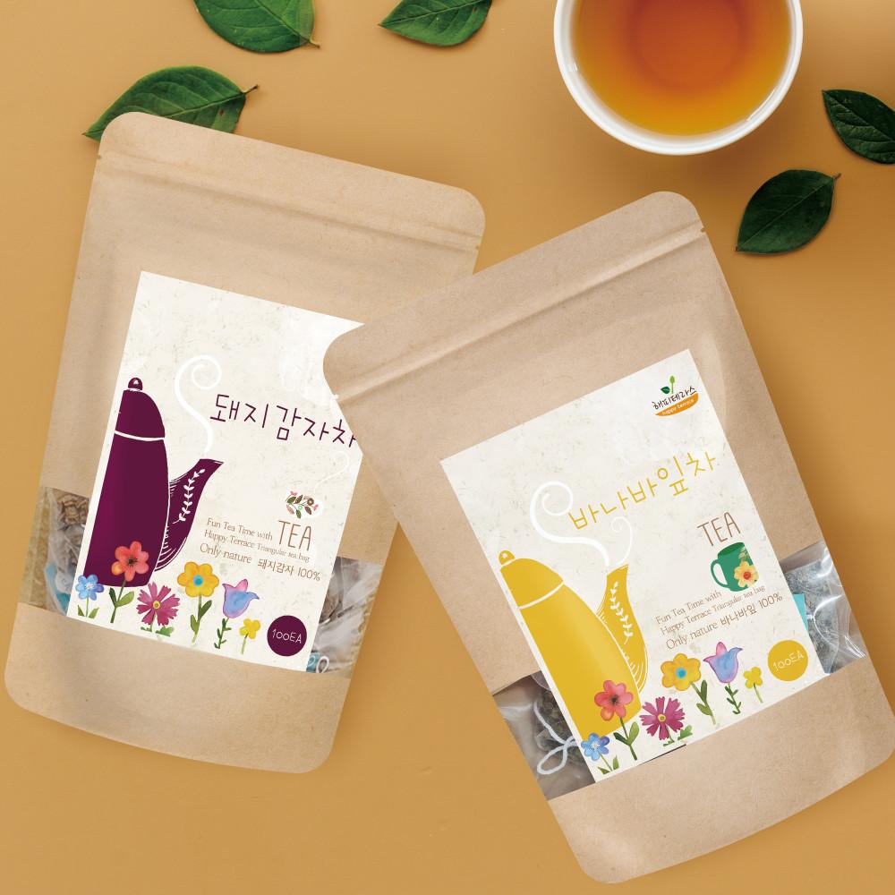 티백 100개입 호박팥차 바나바잎차 작두콩차 돼지감자차 배 도라지 여주차 둥굴레 계피 현미 차가버섯 당귀 야관문 작약 쑥차