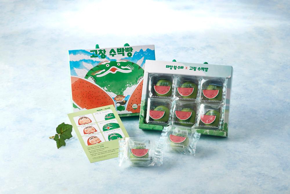 [대박디져트]고창수박빵 + 웅진주니어 태양왕수바 에디션 28gx6개입