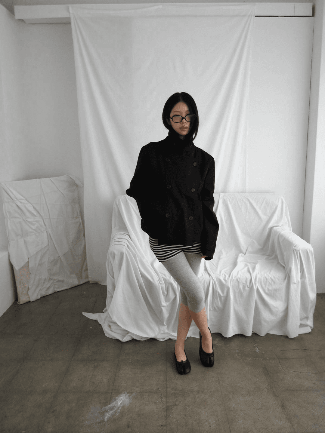 highneck double short trench ct (2 color)