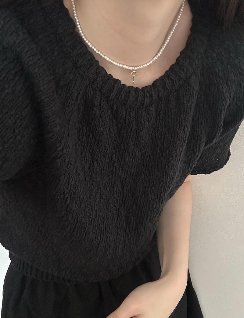 14k key pearl necklace