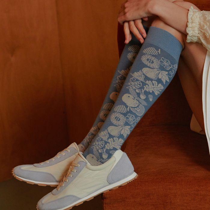 NORU019 Fruit Knee-high: Blue