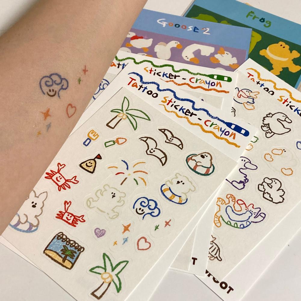 Crayon Tattoo Sticker (3type) / 타투스티커 습식