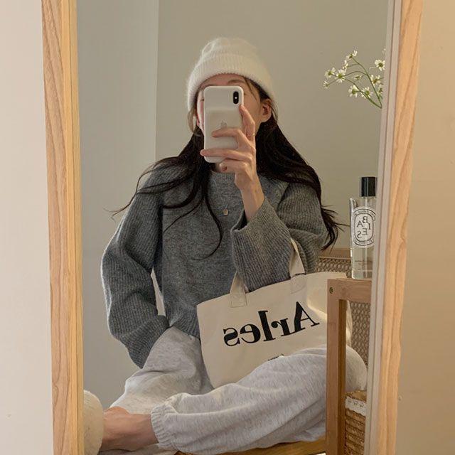 [포근/도톰] 스너그 세미크롭 나그랑 니트 (3color)_321g