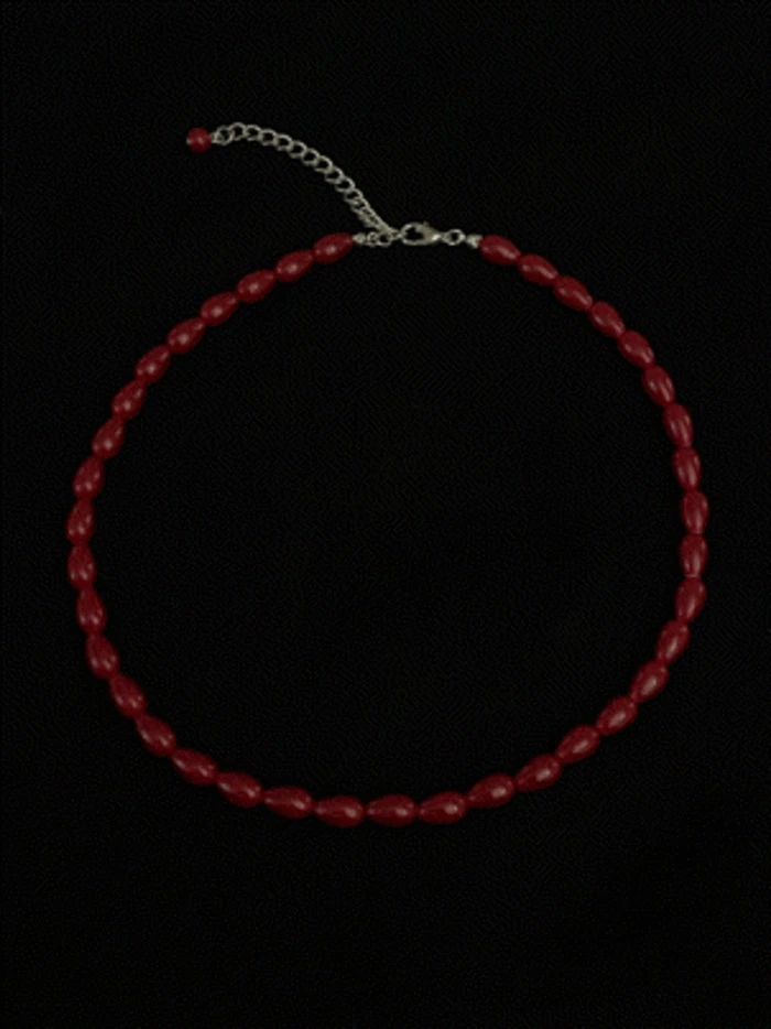 New Red Cherry Pearl Necklace