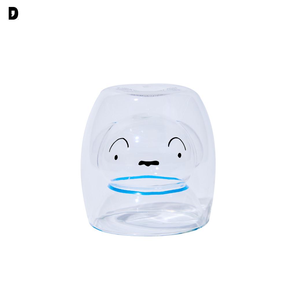 짱구 흰둥이&부리부리 대마왕 얼굴모양 유리컵세트 (2P)