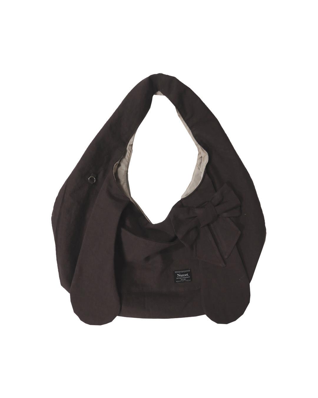 Bunny Ribbon Hobo Bag _ brown
