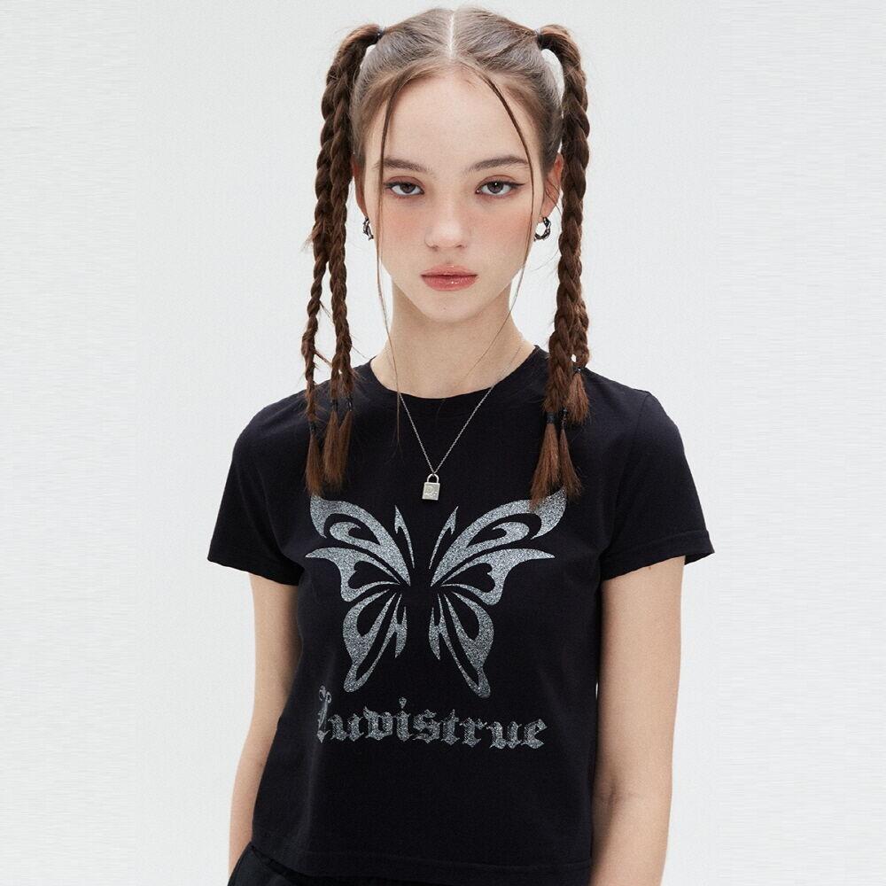 SU TRIBAL BUTTERFLY TEE(BLACK)